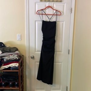 Zara draped midi dress with slit